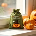 thumbnail image 7 of AZXY Halloween Drawstring Gift Bags Texture Pumpkin Print Candy Treat Pouches, Reusable Portable Multipurpose Goodie Sacks for Halloween Party Favors & Holiday Decor Storage, 7 of 7