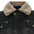 thumbnail image 4 of Mens Trucker Style Leather Jacket-Daventry in Black, 4 of 4