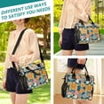 thumbnail image 5 of Mushroom and Flower Grids Cooler Bag Lunch Bag Soft Cooler Cooling Tote Insulated Lunch Box for Adult Men Women, 5 of 6