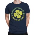 thumbnail image 2 of Here for the Shenanigans Fun St. Patricks Day Shamrock Men's T-shirt, 2 of 3