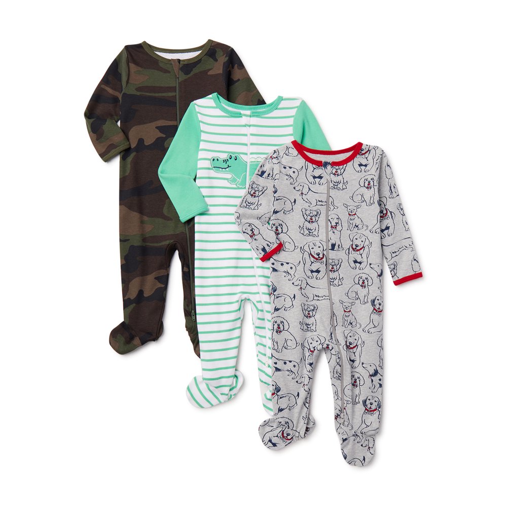 Wonder Nation Wonder Nation Newborn Baby Boy Sleep and Play Pajamas