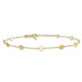 thumbnail image 3 of 14k Yellow Gold Disc 9 Inch Plus 1 Anklet Ankle Bracelet, 3 of 11