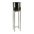 thumbnail image 6 of CosmoLiving by Cosmopolitan 39", 46"H Dome Black Metal Planter with Removable Stand (2 Count), 6 of 13