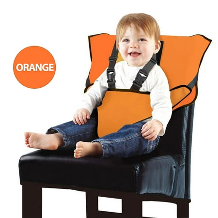 Amerteer Portable Easy Seat Travel High Chair Baby Feeding Booster Safety Seat Harness Seat Travel high chairs for Babies and Toddlers Holds Toddler Safety
