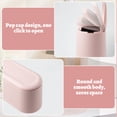 thumbnail image 4 of Mini Trash Can with Lid, Pop-up Small for Office Desk Tiny Waste Basket Pink, 4 of 6