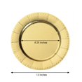 thumbnail image 3 of Efavormart 10 Pack | 13" Gold Disposable Charger Plates, Cardboard Serving Tray, Round with Glitter Texture Dotted Rims - 1100 GSM, 3 of 11