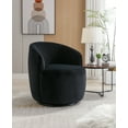 thumbnail image 5 of ARCTICSCORPION Modern Metal Solid Swivel Accent Chair with Padded Cushion, Black, 5 of 6