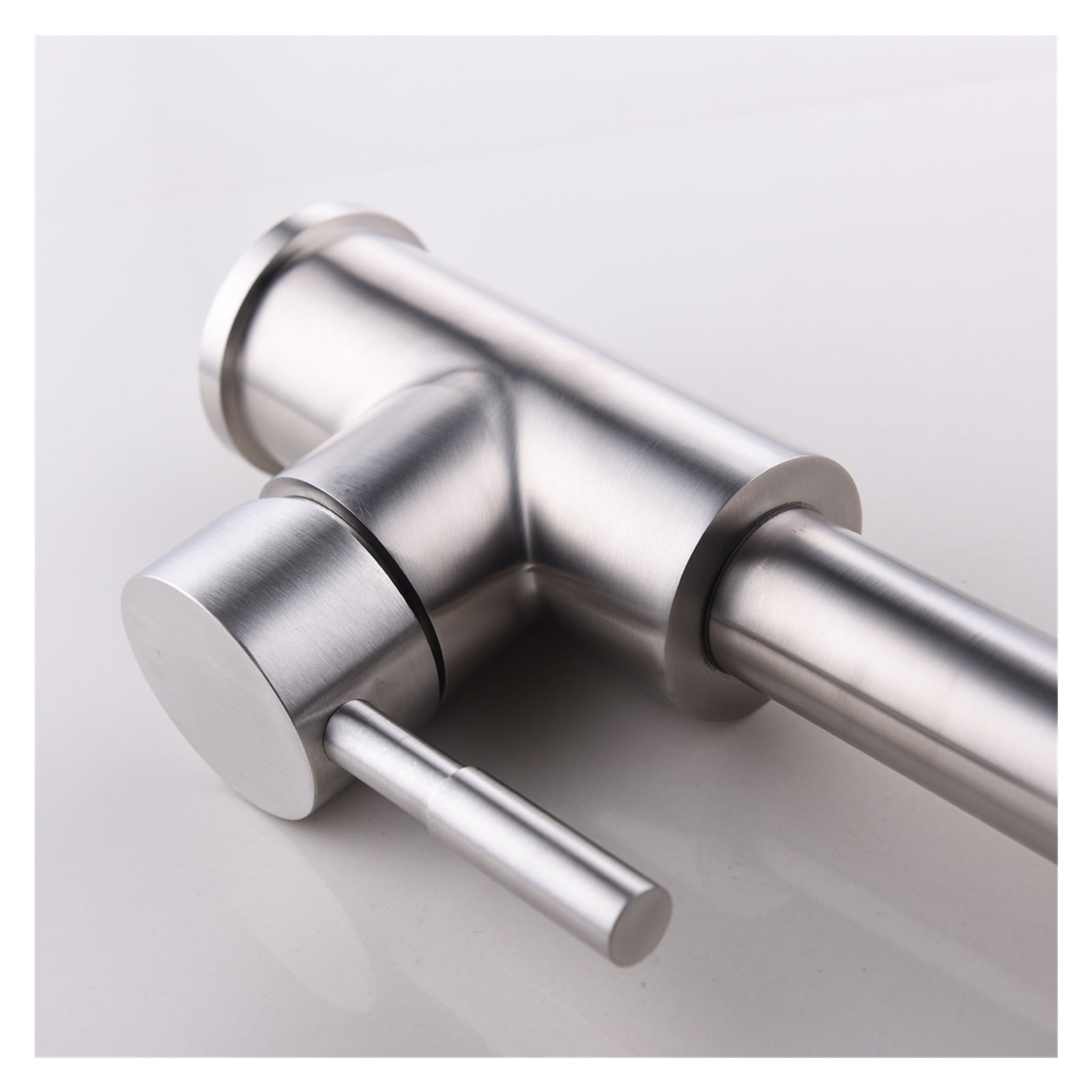 SUS304 Stainless Steel 360 Rotate Folding Extend Single Handle Hot Cold Water Mixer Taps Kitchen Sink Faucet ,Bar Laundry RV Farmhouse