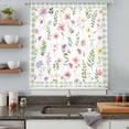thumbnail image 5 of Spring Floral Sheer Curtains 96 Inches Long, Pink Flowers Sage Green Plaid Pastoral Light Filering Curtains, Privacy Drapes Simi Floor to Veiling Curtain for Living Room Bedroom Window Treatment, 5 of 9