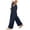 Navy, variant on Fengqque Women's Elastic Pull On High Waist Wide Leg Pants Front Pleated Loose Full Length Trousers with Pockets Navy XL
