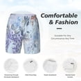 thumbnail image 5 of Lsque Mens Swim Trunks Bird Butterfly Stripe Pattern - Bathing Suit Compression Liner - Beach Swim Shorts Swimwear - (S-3XL) - Stretch Quick Dry -Large, 5 of 9