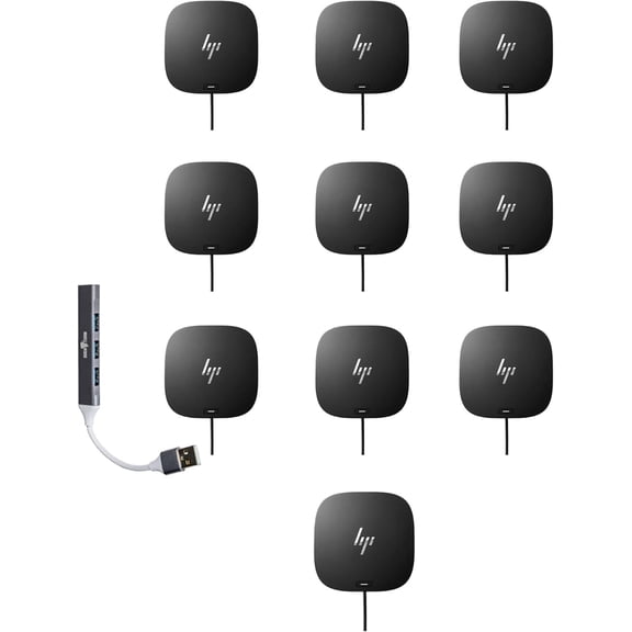 Restored HP USB-C Dock G5 100W PD & Dockztorm Hub Bundle 10 Pack (Refurbished)