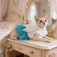 thumbnail image 4 of Nkmbld Cat Dresses Lightweight Puppy Princess Dress with Bowknot for Small Medium Dogs Cats, Summer Sleeveless Puppy Clothes for Birthday Party Wedding, 4 of 8