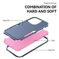 thumbnail image 2 of ELEHOLD Hybrid Case for iPhone 16 Plus 6.7" Rugged Shockproof Anti-Scratch Anti-Fingerprint Protective Hard PC Cover Support Wireless Charging for iPhone 16 Plus -Blue+Pink, 2 of 6