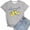 Light Gray, variant on Casual Top for Women Fashion Printed Short Sleeved Round Neck Crop Tops for Women,Black,L
