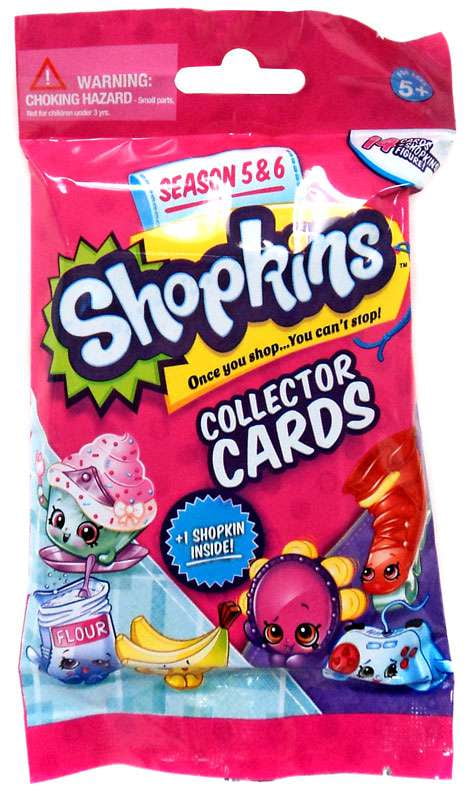 Season 5 & 6 Shopkins Collector 5 Trading Cards Packs 