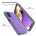 thumbnail image 2 of For Samsung Galaxy A03S A13 A14 A23 A32 A34 A53 A54 5G Case,Njjex 2 in 1 PC Phone Case ,Rubber & Rugged Shockproof Full Body Protection Case Cover-Purple, 2 of 6