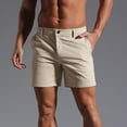 thumbnail image 1 of pstuiky Pantalones cortos de gimnasio, Pantalones cortos casuales de moda para hombre, de color liso, con bolsillo y cintura elástica. Pantalones cortos para correr para hombre, 1 of 7