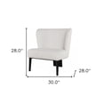 thumbnail image 4 of White Faux Leather Wingback Accent Chair, 4 of 9