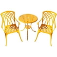 thumbnail image 4 of Hi-Line Gift Ltd. Sunny Retreat- Yellow Cast Aluminium Bistro Set, 4 of 5