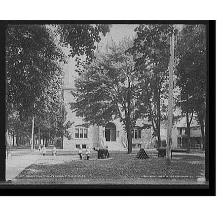 Historic Print, Monroe County Court house, Stroudsburg, Pa., 16" x 20"