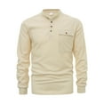 thumbnail image 2 of WREESH Men's Longsleeve Sports Shirt Half-Zip Stand-Up Collar Top with Pockets a Solid Color Top for Sporty Everyday Wear Khaki, 2 of 8
