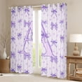 thumbnail image 2 of Erosebridal Ribbon Bow Black Out Curtains For Girls,Purple Letter A Initial Curtains Pack of 2 (42x63 Each), 2 of 7