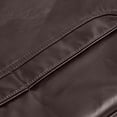 thumbnail image 5 of StSilkitty Men's Leather Jacket Solid Color Long Sleeve Full Zip up Collared Leather Jackets Coat with Pockets, 5 of 8