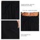 thumbnail image 4 of Whataatahia Pantalones cortos para mujer, pantalones cortos con volantes en la cintura elástica, dobladillo enrollado con cordón, pantalones casuales, pantalones de verano de Color puro, negro XXL, 4 of 5