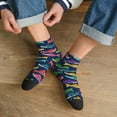 thumbnail image 3 of Rateoe Colorful Carp Streamer 1 Pattern Quarter Crew Socks,Toe Seamed Ankle Socks,Cotton Cushioned Breathable Athletic Crew Sports Socks, 3 of 7