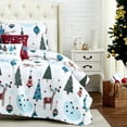 thumbnail image 6 of Southshore Fine Living, Inc. King Christmas Quilt Set, Cute Trees & Reindeer Over Red Plaid Print, 6 of 8