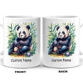 thumbnail image 6 of Personalized Cute Panda 2 Coffee Mug 11oz 15oz - Custom Name Ceramic Cup - Special Gift for Panda Lovers, Parents, Girlfriend, Siblings, Kids, Wildlife Enthusiasts, Animal Fans, 6 of 6