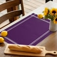 thumbnail image 3 of Placemats Set of 6, Solid Purple Color Place Mats Purple Tablemats Washable Placemat Table Decoration for Kitchen Table Dinner Party Home Decor Indoor Outdoor 13x19 Inch, 3 of 9