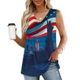 thumbnail image 2 of SELONE Fourth of July Tank Tops for Women Star Striped Fashion Holiday Festive Wear Outfits Red M, 2 of 7