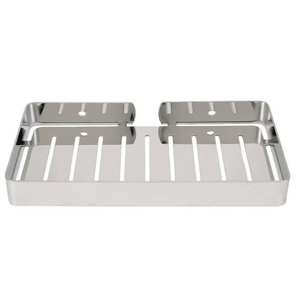 Jabonera de acero inoxidable para montaje en pared, estante de desagüe para baño, cocina (plata) Ccdes no