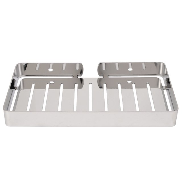 Jabonera de acero inoxidable para montaje en pared, estante de desagüe para baño, cocina (plata) Ccdes no