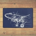 thumbnail image 3 of PUREYAH Front Door Mat Indoor Entrance, Non-Slip Washable Graffiti Aircraft Airplane Flight Decorative Rug Carpet for Bedroom Living Room Bathroom 36"x24", 3 of 8