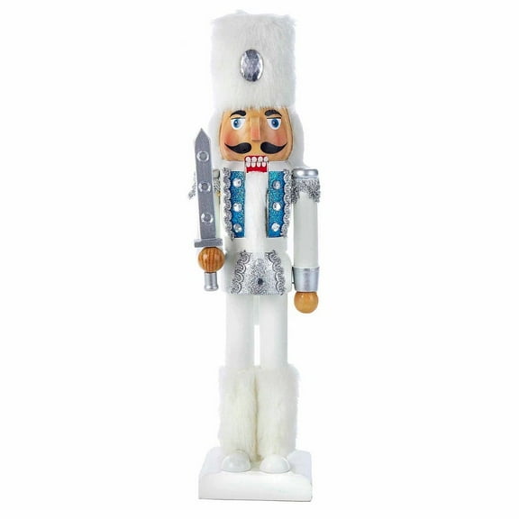 Kurt Adler 15-Inch White Russian Nutcracker – Traditional Holiday Decoration