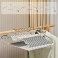 thumbnail image 1 of Clothes Rack 5-Pack Gray Plastic Short Neck Hangers Non-Slip Thickened Clothes Hangers with Space Saving Design for Wardrobe Storage Rkxzt, 1 of 9