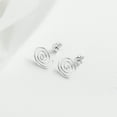 thumbnail image 5 of Round Swirl Maze Spiral Illusion .925 Sterling Silver Stud Earrings, 5 of 7