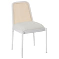 thumbnail image 3 of Meridian Furniture Atticus White Powder Coated Metal Dining Chair, 3 of 15