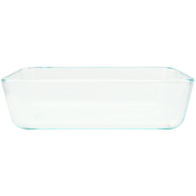 Pyrex 7210 3-Cup Rectangle Glass Food Storage Dish and 7210-PC Cadet Blue Lid Cover