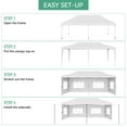 thumbnail image 6 of 10x20 Ft Pop up Canopy Tent with 5 Removable Sidewalls, Heavy Duty Outdoor Gazebo Commercial Canopy for Shade and Rain, Large Waterproof Wedding Tent for Parties, Patio, Backyard, 6 of 10