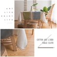 thumbnail image 4 of Square Tablecloth Linen Cotton Washable Wrinkle Free with Tassels Table Cloth for Kitchen Table Dining Table Decoration (blue-, 4 of 5