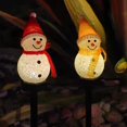 thumbnail image 4 of Lámpara solar con enchufe para tierra, decoración navideña con muñeco de nieve, luz nocturna para exteriores, patio, jardín, muñeco de nieve de grano de arroz EVA, 4 of 6