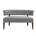 thumbnail image 1 of Jennifer Taylor Home Jared Roll Arm Tufted Polyester Fabric Bench in Light Gray, 1 of 16