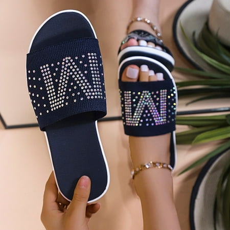 

Slippers For Women Ladies Shoes Platform Sandals Fashion M Rhinestone Breathable Sandals Womens Slippers