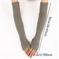 thumbnail image 2 of Yoyauz Women's Long Fingerless Gloves Arm Warm Knit Thumbhole Stretch, 2 of 5