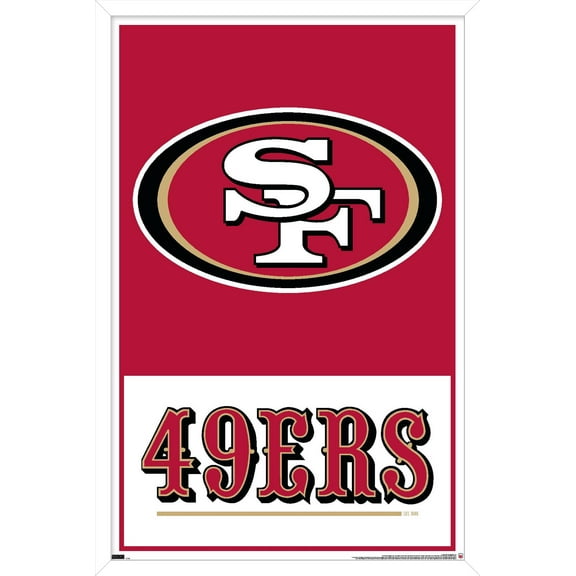 NFL San Francisco 49ers - Logo 21 Wall Poster, 14.725" x 22.375", Framed