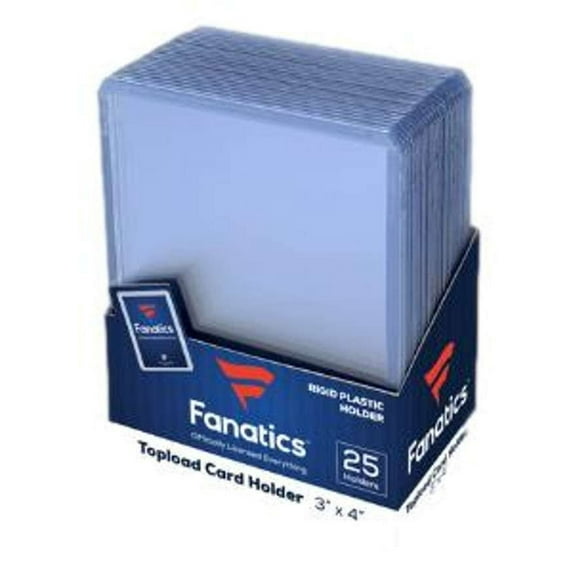 Fanatics Collectibles 25 Count Regular Card 3x4 Toploader Pack